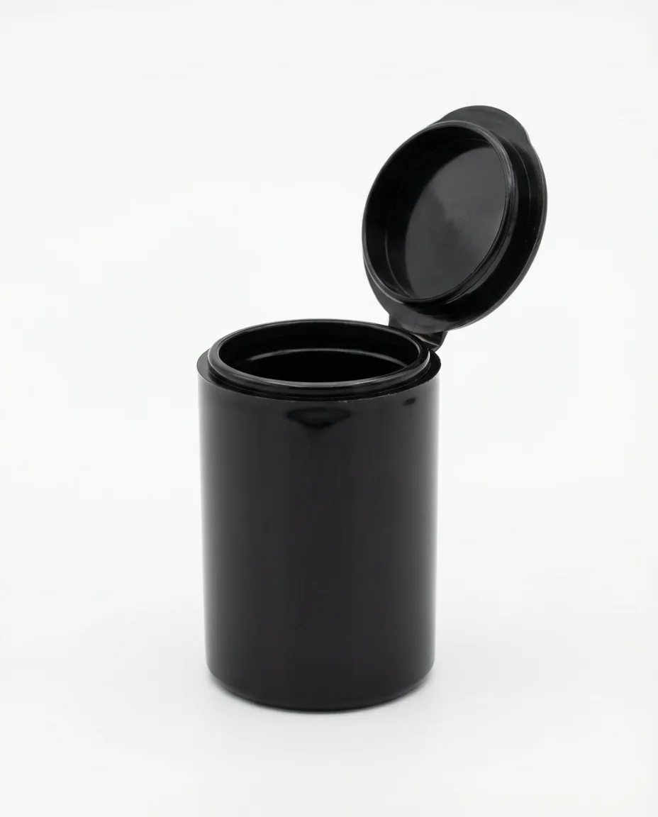 13 Dram Child Resistant Opaque Black Pop Top Bottles (315 Box)