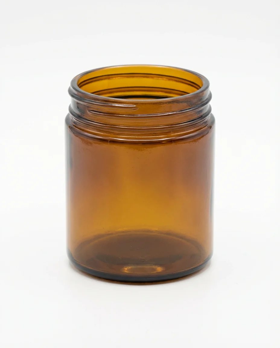 Straight Sided Matte Black Glass Jars (4oz)