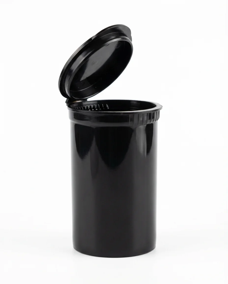 Child Resistant | Clear Pop Top Bottles | 60dr – 14g – 75 Count