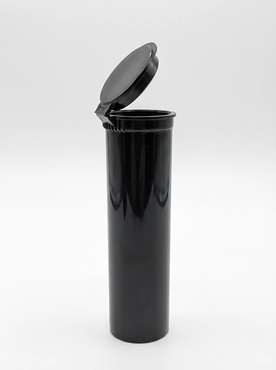 Pop Top Opaque Plastic Pre-Roll Tubes (Black) | 78mm Pop Top Opaque Plastic Pre-Roll Tubes (Black) | 78mm