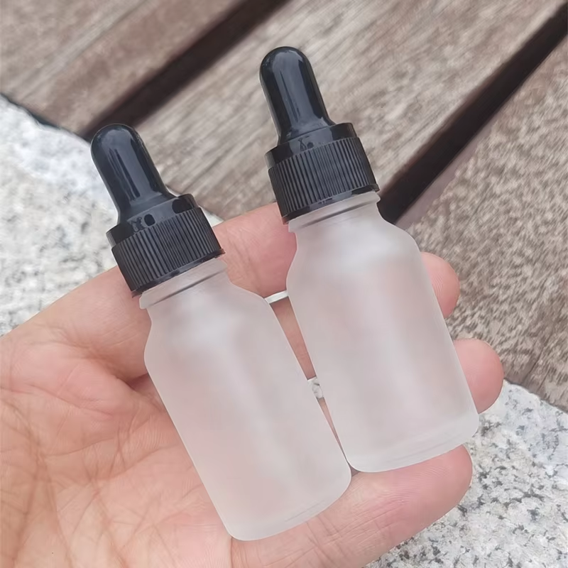 0.5oz Frosted Glass Dropper Bottle – 15ml